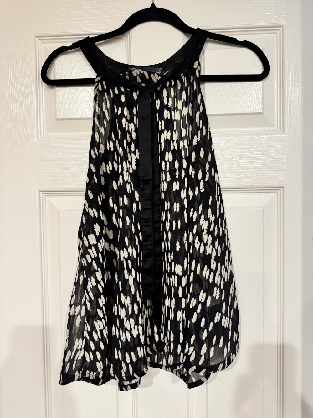 Costa Blanca Black & White Printed Halter Camisole